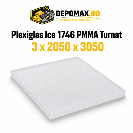 Plexiglas Ice 1746 PMMA turnat satinat 3 x 2050 x 3050 mm
